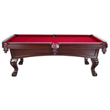 Augusta 8-ft Pool Table - Mahogany Finish with Red Felt