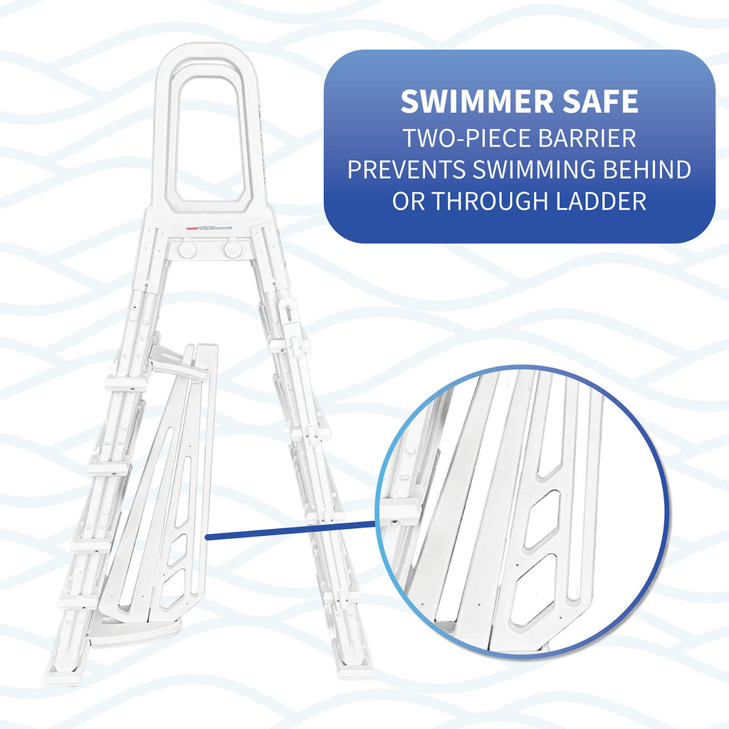Pool Ladder Flap A-Frame Flip Up Ladder for Above Ground Pools – Blue Wave Products