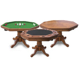 Kingston 48-in Poker Table Combo Set (Table Set Only) - Oak Finish