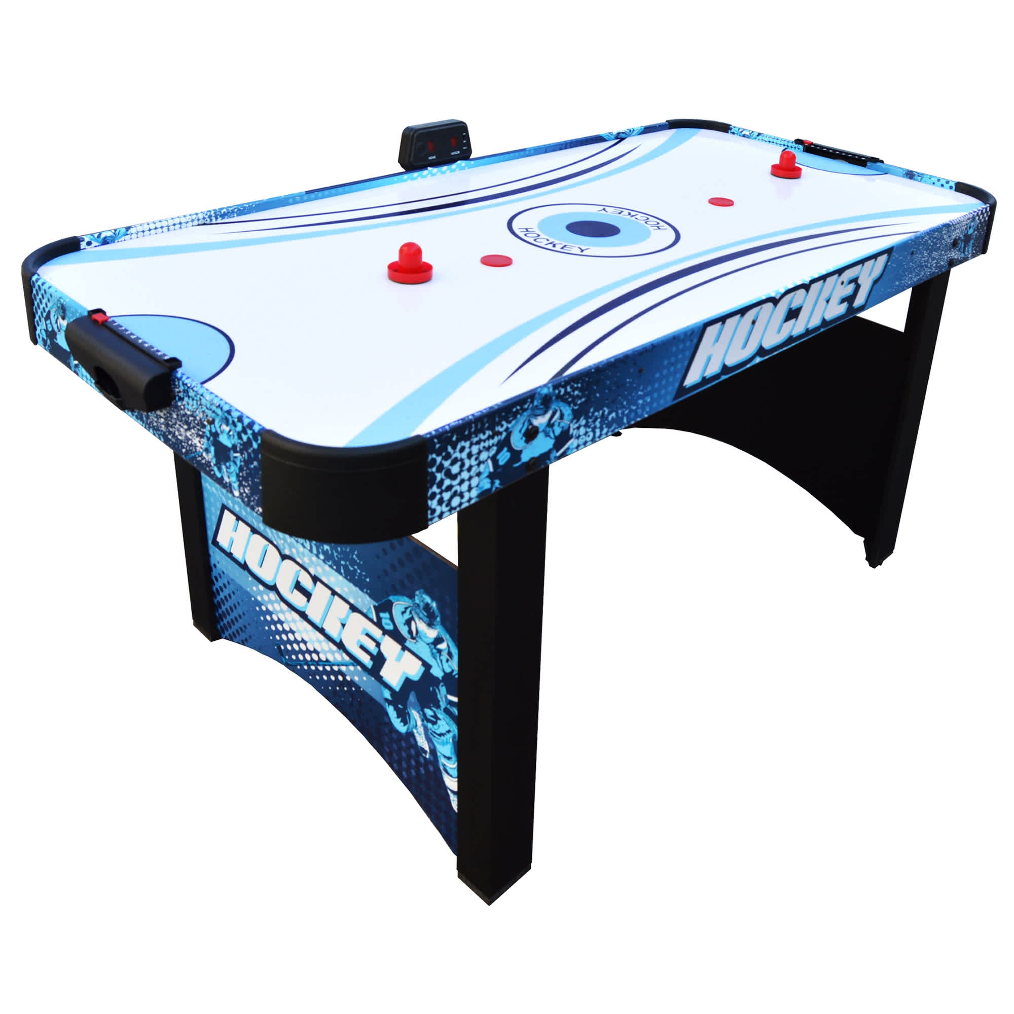 Mini Air Hockey Phosphorescent TotalCadeau – Avec Soufflerie Intégrée, Jeu Arcade