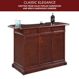 Ridgeline 60-in Hardwood Home Bar with Storage - Mahogany Finish