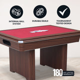 Renegade II 54-in Bumper Pool Table - Walnut Finish with Red Felt