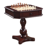 Fortress 28-in Chess 3-in-1 Pedestal Game Table Set with Chairs