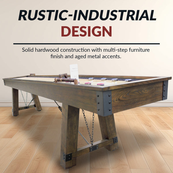 2002 Cheyenne Soda ウッドボード　Wood Board 看板 Cheyenne Shuffleboard Table - Rustic Oak Finish – Blue Wave Products