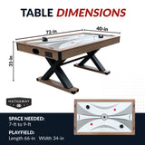 Excalibur 6-ft Air Hockey Table with LED Scoring and Table Tennis Top