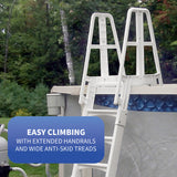 Premium A-Frame Above Ground Pool Ladder - White