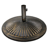 Classic Cast Iron Umbrella Base in Bronze