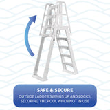 Premium A-Frame Above Ground Pool Ladder - White