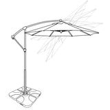 Santiago 10-ft Octagonal Cantilever Umbrella with Olefin Canopy