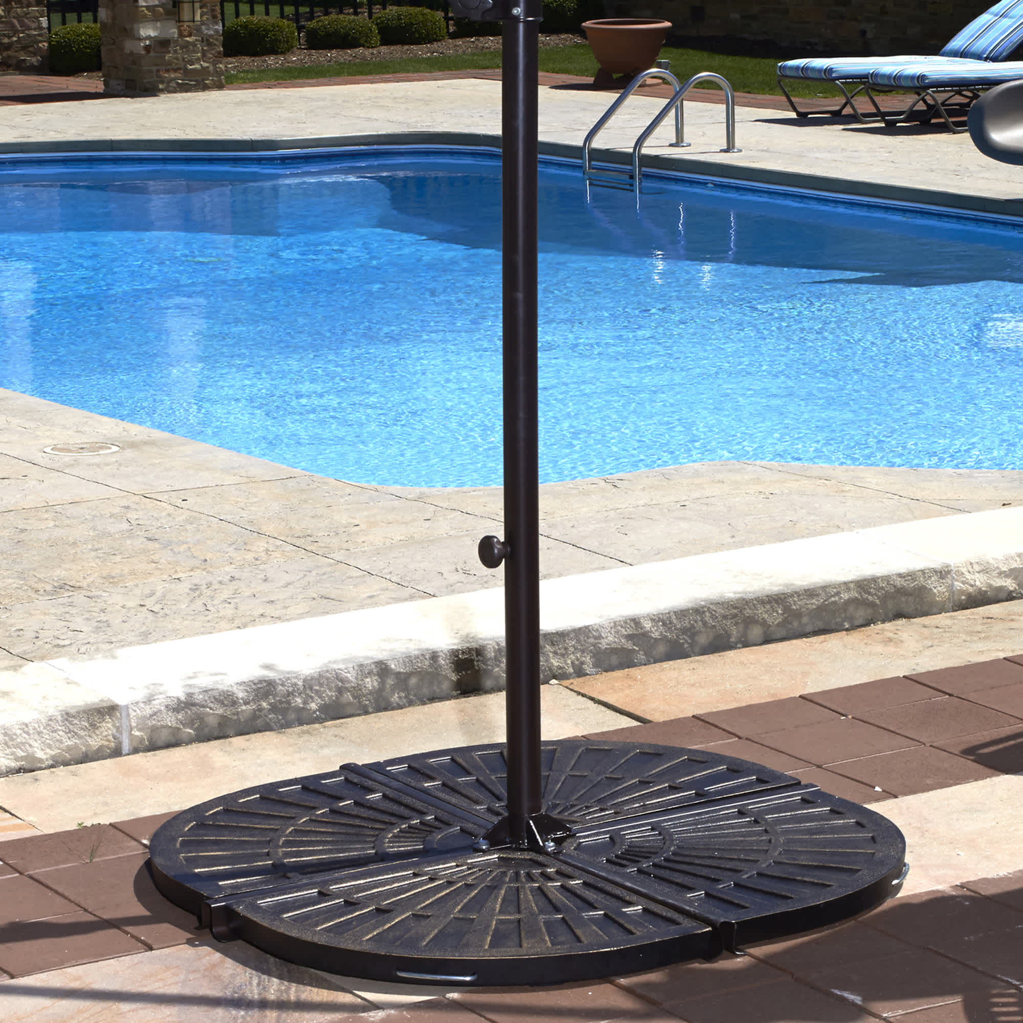 4) 30-lb Resin Umbrella Base Weights in Bronze – Blue Wave Products