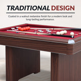 Renegade II 54-in Bumper Pool Table - Walnut Finish with Red Felt