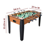 Hurricane 54-Inch Foosball Table with Light Cherry Finish, Analog Scoring and Accessories