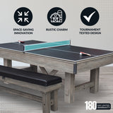 Logan 7-ft Pool Table Combo Set with Benches