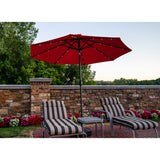 Mirage Fiesta 9-ft Octagonal Market Umbrella with Solar LED Lights