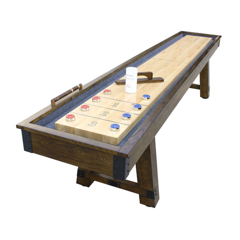 Cheyenne Shuffleboard Table - Rustic Oak Finish