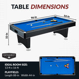 Hustler Pool Table with Ball Return