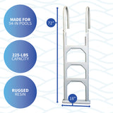 Aluminum/Resin In-Pool Ladder for Above Ground Pools