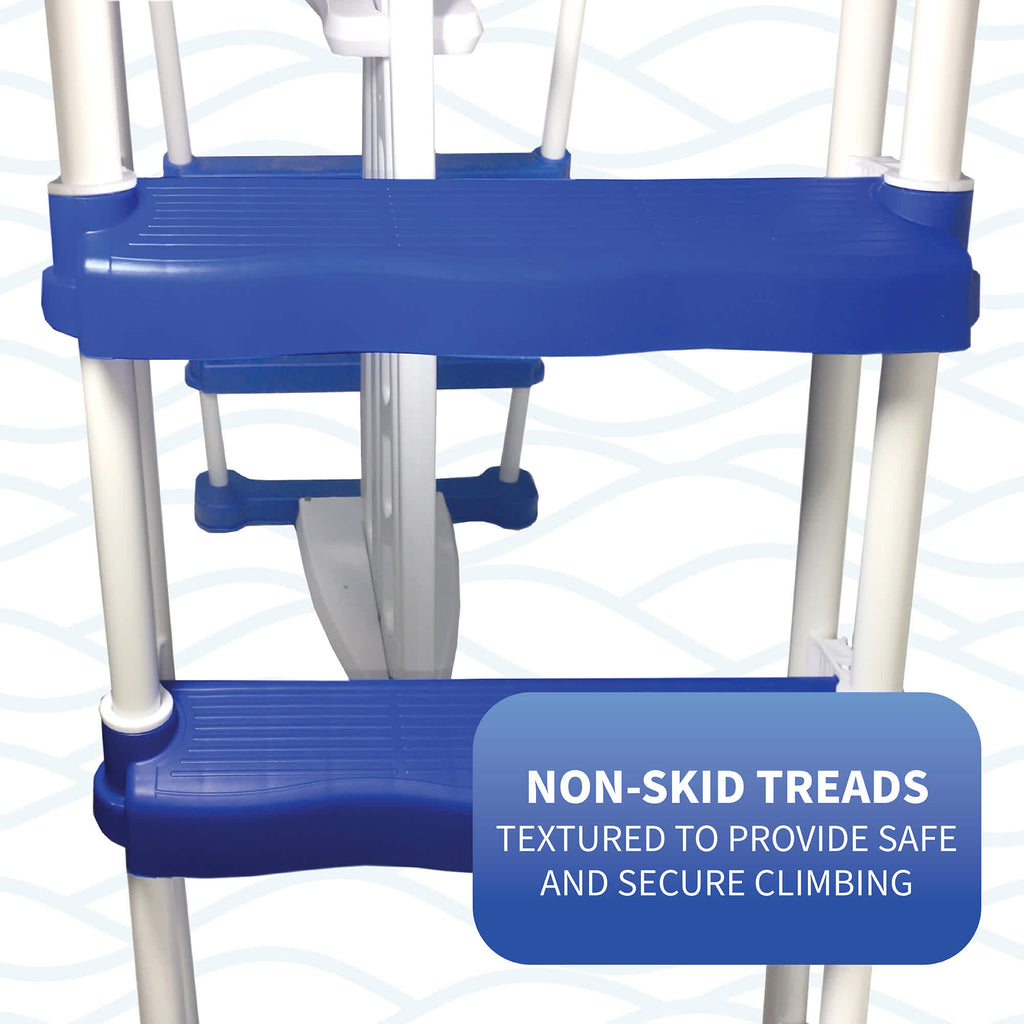 52-in A-Frame Ladder w/ Safety Barrier and Removable Steps for Above G ...