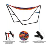 Outdoor Leisure Tropical Hammock and Frame - Stripe