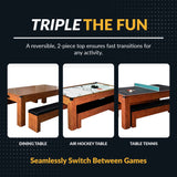 Sherwood 7-ft Air Hockey Table Combo Set with Benches