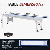 Crestline 12-ft Outdoor Shuffleboard Table - White