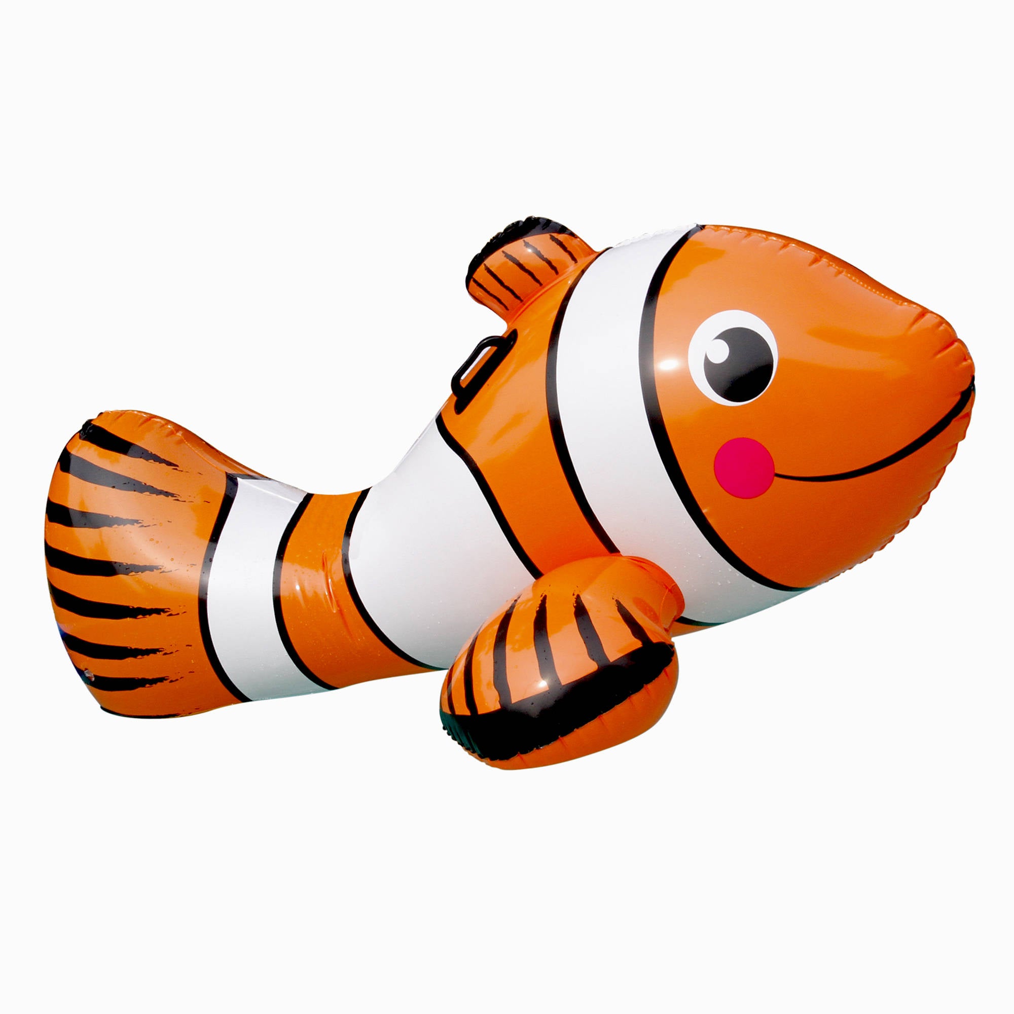 Clown Fish 67 in Inflatable Ride On Pool Toy Blue Wave Products