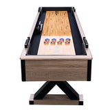 Excalibur 9-ft Shuffleboard Table - Driftwood Finish