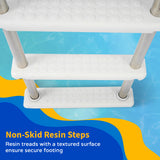 Stainless Steel Reverse Bend In-Pool Ladder for Above Ground Pools