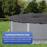 Rugged Mesh Above Ground Pool Winter Cover