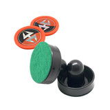 Air Hockey 3-in Strikers and 2.5-in Pucks - Black and Orange