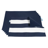 Navy and White Stripe