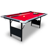 Fairmont 6-ft Portable Pool Table - Black with Red Felt