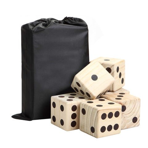 High Roller Yard Dice Set with Black Nylon Storage Bag