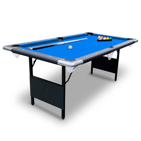 Fairmont 6-ft Portable Pool Table - Black with Blue Felt