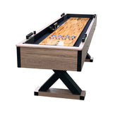 Excalibur 9-ft Shuffleboard Table - Driftwood Finish