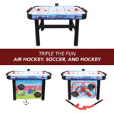 Rapid Fire 42-in Air Hockey 3-in-1 Multi-Game Table