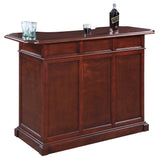 Ridgeline 60-in Hardwood Home Bar with Storage - Mahogany Finish