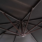 Captiva 10-ft Octagonal Cantilever Umbrella with Base - Breez-Tex Canopy