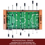 Hurricane 54-Inch Foosball Table with Light Cherry Finish, Analog Scoring and Accessories