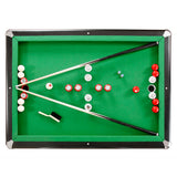 Renegade 54-in Bumper Pool Table - Slate - Black with Green Felt