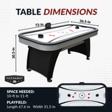 Silverstreak 72-in Air Hockey Table with LED Scoring