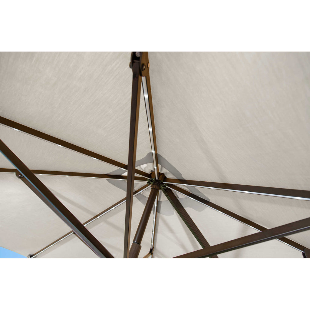 Santorini Fiesta 10-ft Square Cantilever Umbrella with Solar Lights in – Blue Wave Products Santorini Fiesta 10-ft Square Cantilever Umbrella with Solar Lights in – Blue Wave Products