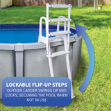 A-Frame Flip Up Ladder for Above Ground Pools