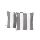 Slate Grey and White Stripe