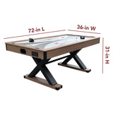 Excalibur 6-ft Air Hockey Table with LED Scoring and Table Tennis Top