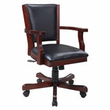 Kingston 48-in Poker Table 4 Arm Chairs (Chairs Only) - Walnut Finish