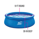 Speed Set 9-ft Round 30-in Deep Family Pool with Cover