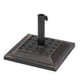 26-lb All-Weather Outdoor Square Resin Umbrella Base - Bronze