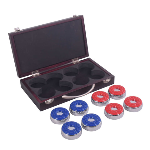 Shuffleboard Pucks with Case - Set of 8