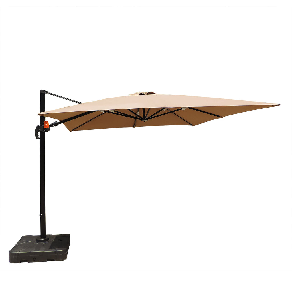 Santorini 10-ft Square Cantilever Umbrella in Sunbrella® Acrylic – Blue Wave Products